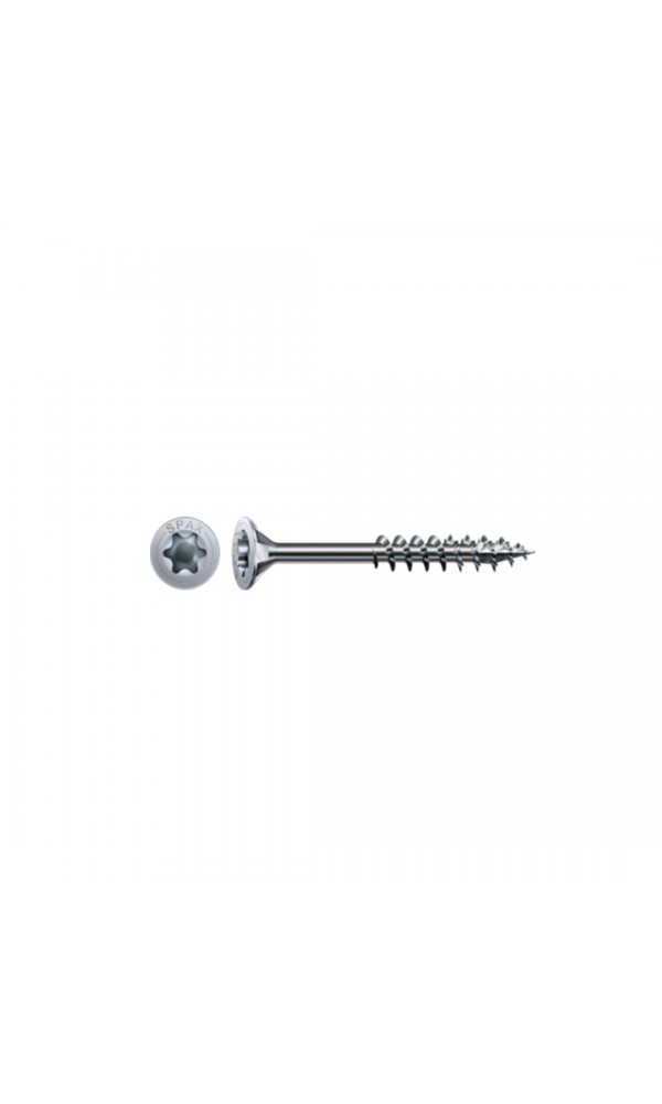 Spax Sunta Vidası, Evrensel Vida, 5 x 50 mm, 500 Adet, Yarım Dişli, Havşa Başlı, T-STAR plus T20, 4KESİCİ UÇlu, WIROX Kaplama 