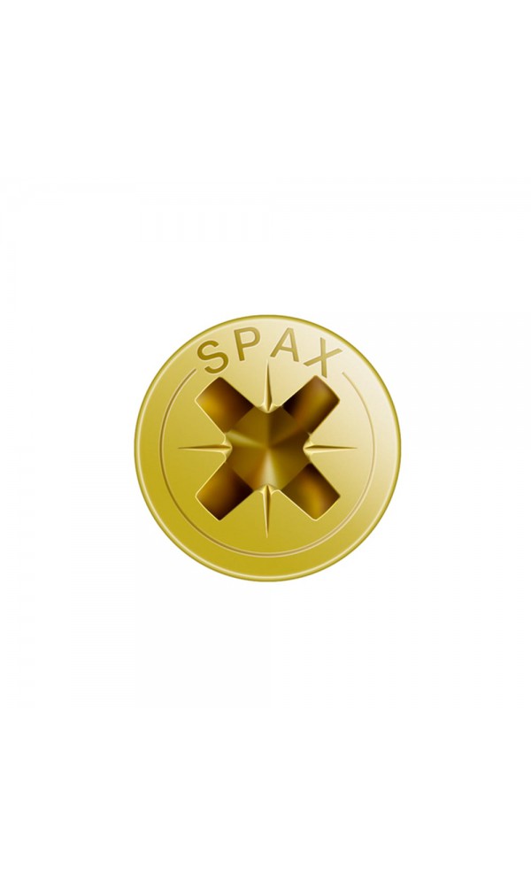 Spax Sunta Vidası, Evrensel Vida, 4 x 60 mm, 500 Adet, Tam Dişli, Havşa Başlı, Yıldız Z2, 4KESİCİ UÇlu, YELLOX Kaplama