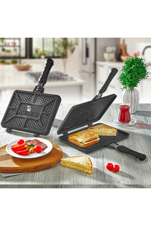BersaChef Tospik Granit Döküm Ocak Üstü Maxi Tost Makinası