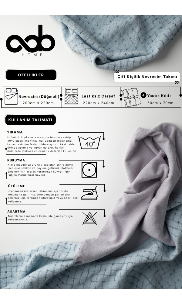 Çift Kişilik Çarşaflı Nevresim Takımı Pamuklu 4 Yastıklı 6 Parça Siyah Beyaz Cizgili