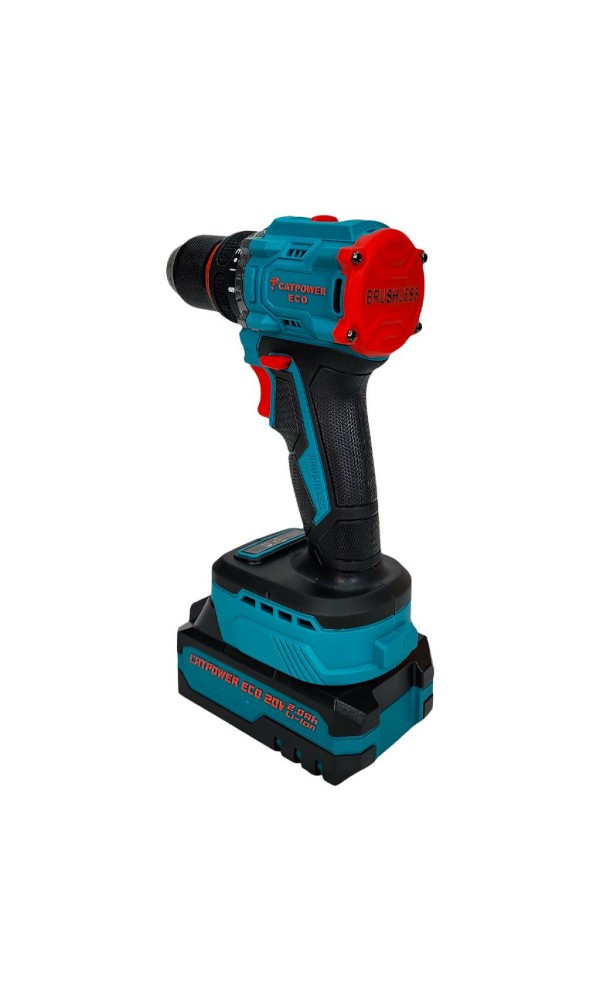 CATPOWER E1010 Kömürsüz Motor Şarjlı Matkap 20V 2.0Ah. (2 Akülü)