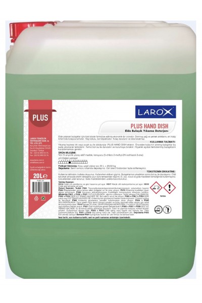 PLUS HAND DISH Elde Bulaşık Yıkama Maddesi 20LT PLUS HAND DISH Elde Bulaşık Yıkama Maddesi 20LT