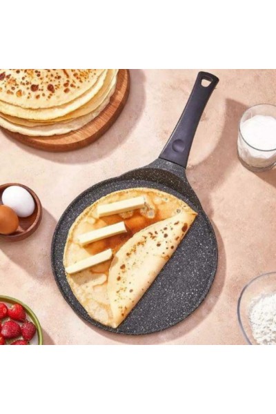 bersachef Döküm Granit Krep Gözleme Tavası 28cm Kahvaltılık Tava