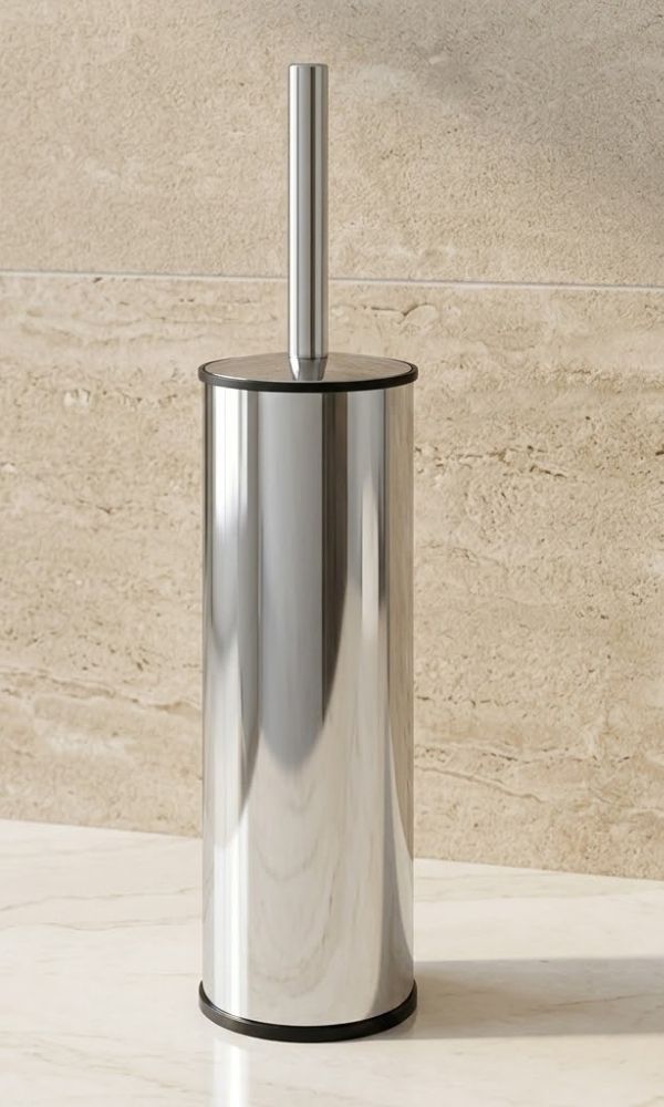 Paslanmaz Çelik WC Fırçalık Klozet Fırçası Metal Saplı Banyo Tuvalet Fırçası