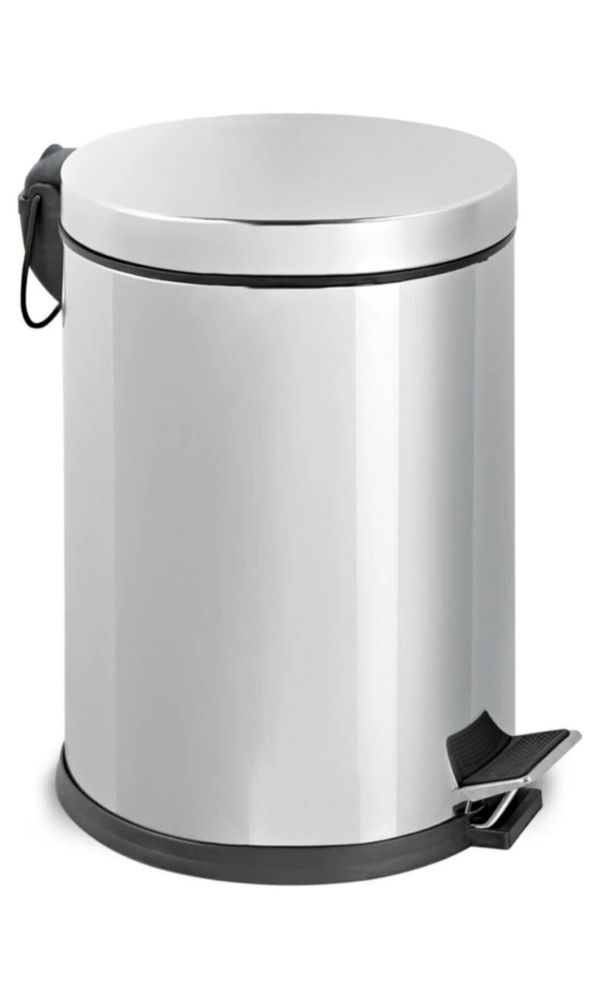 Paslanmaz Krom 5 Litre Çöp Kovası Metal Banyo Tuvalet Mutfak Ofis Çöp Kovası