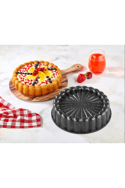 BersaChef Elif Döküm Granit Tart Kalıbı Yapışmaz Yanmaz 26 cm