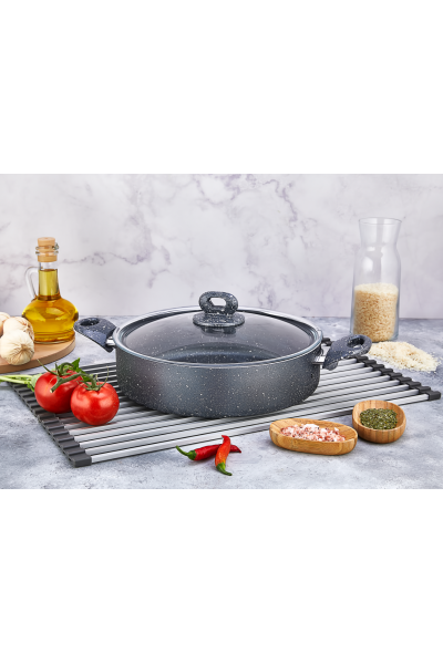 BersaChef Fiesta Granit 22cm Karnıyarık Basık Tencere