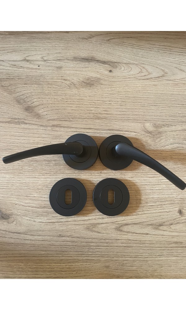 Bersa Yapı Bravo Rozetli Oda Kapı Kolu Mat Siyah 1 Takım