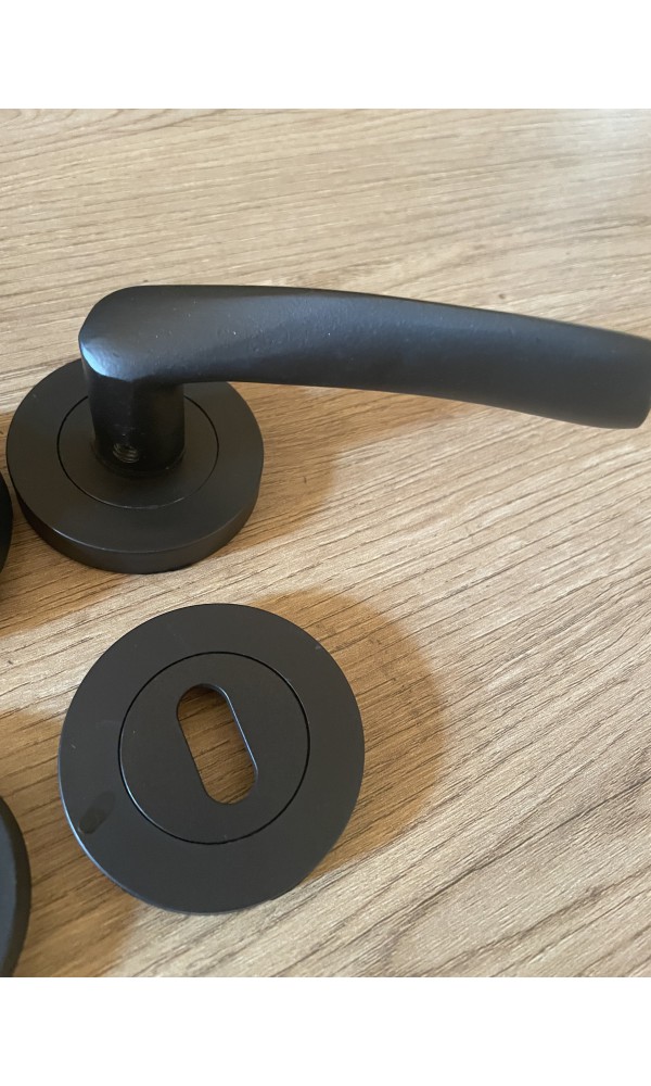 Bersa Yapı Bravo Rozetli Oda Kapı Kolu Mat Siyah 1 Takım