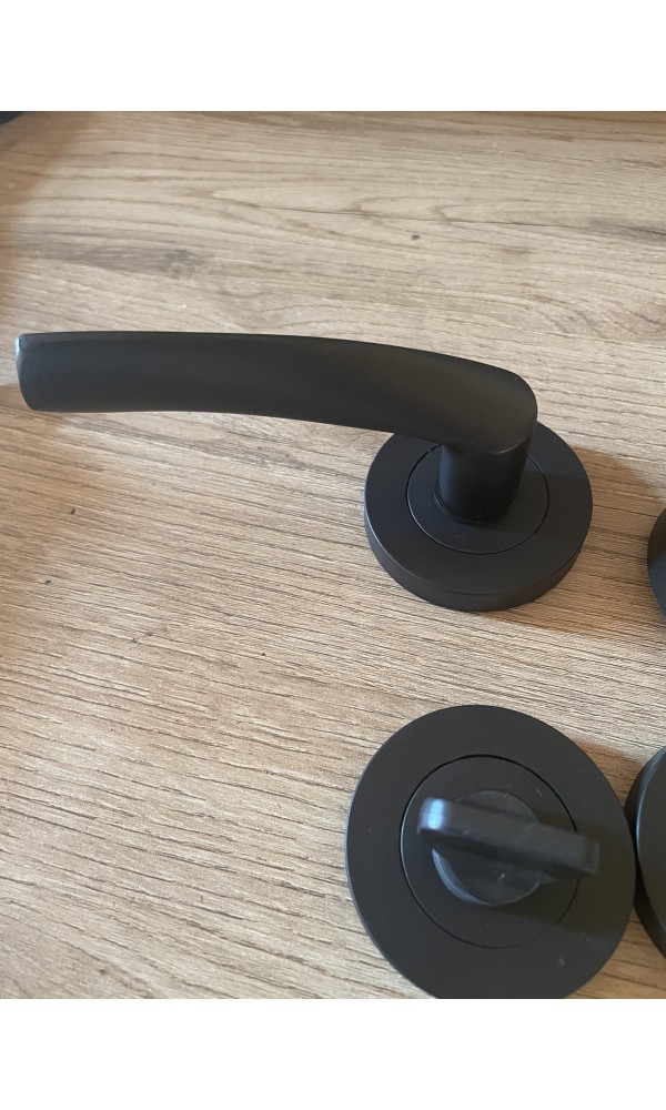 Bersa Yapı Bravo Rozetli Wc Kapı Kolu Siyah Mat 1 Takım