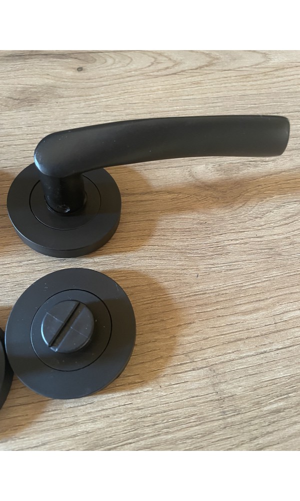 Bersa Yapı Bravo Rozetli Wc Kapı Kolu Siyah Mat 1 Takım