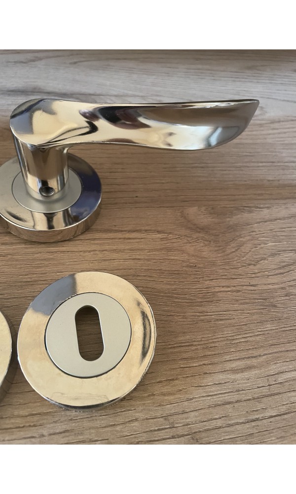 Bersa Yapı Yaprak Rozetli Oda Kapı Kolu Nikel Saten 1 Takım