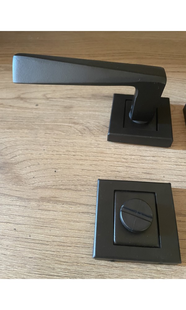 Bersa Yapı Prizma Sac Kare Rozetli Wc Kapı Kolu Siyah 1 Takım