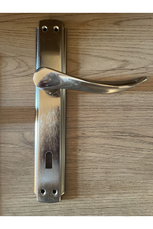 Bersa Yapı Yaprak Aynalı Oda Kapı Kolu Nikel Saten 1 Takım