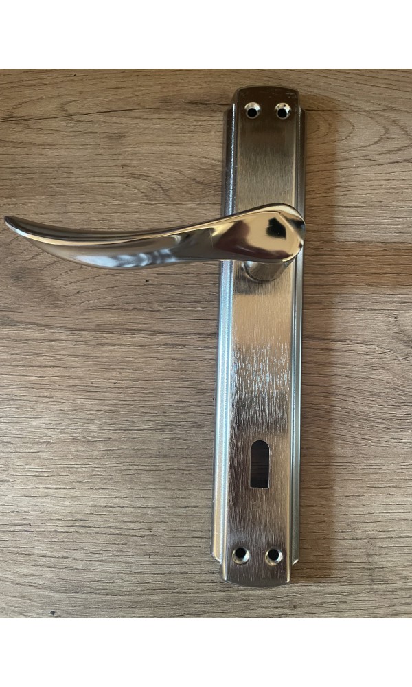 Bersa Yapı Yaprak Aynalı Oda Kapı Kolu Nikel Saten 1 Takım