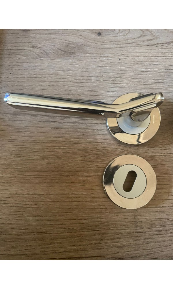 Bersa Yapı Azra Rozetli Oda Kapı Kolu Nikel Saten 1 Takım