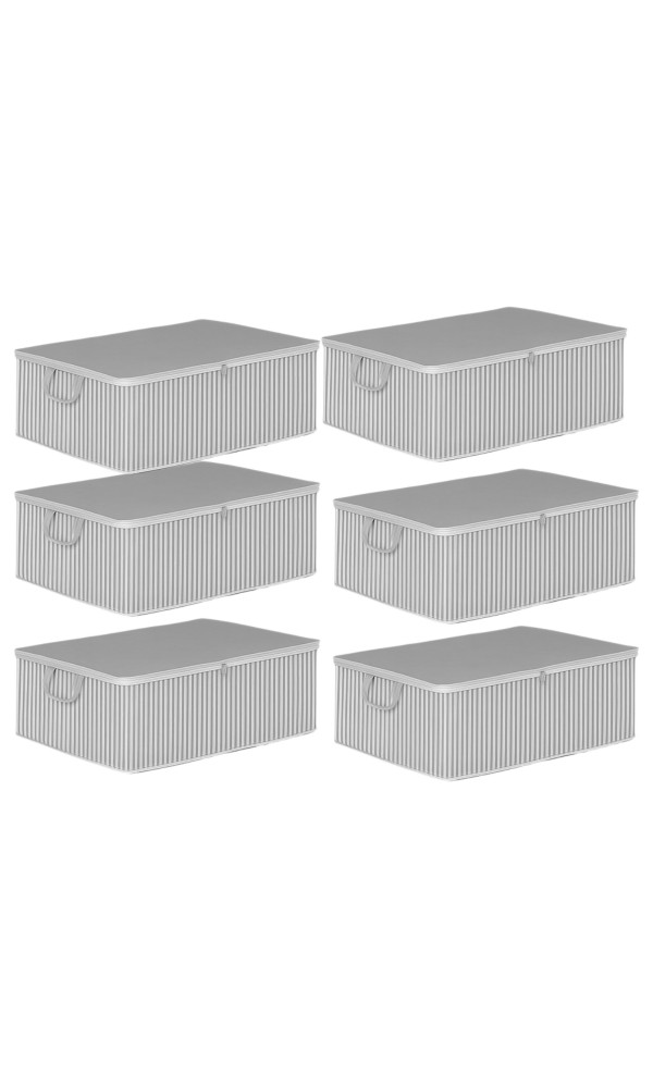 Oabhome 6'lı Büyük Boy Baza ve Çekyat Hurç Seti – Fermuarlı, Antrasit, 65 x 45 x 22 cm, Organizer Hurç