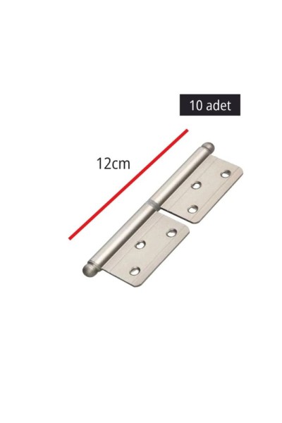 Yönsüz Kapı Menteşesi 12 cm Nikel – Dayanıklı Çelik
