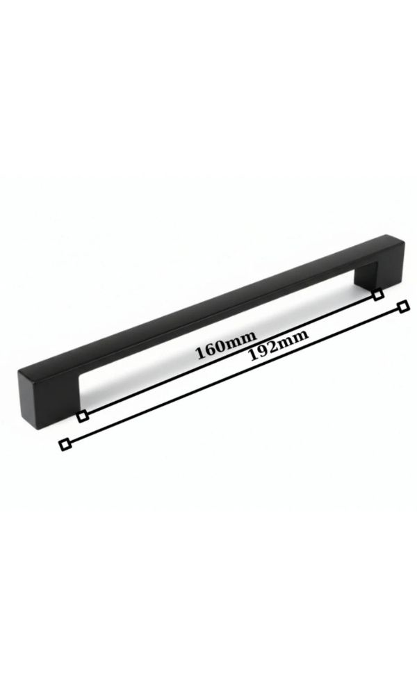 Kale Zamak Dolap Kulpu 160-192 mm Siyah Çekmece Mutfak Dolap Mobilya Kulpu 5 Adet