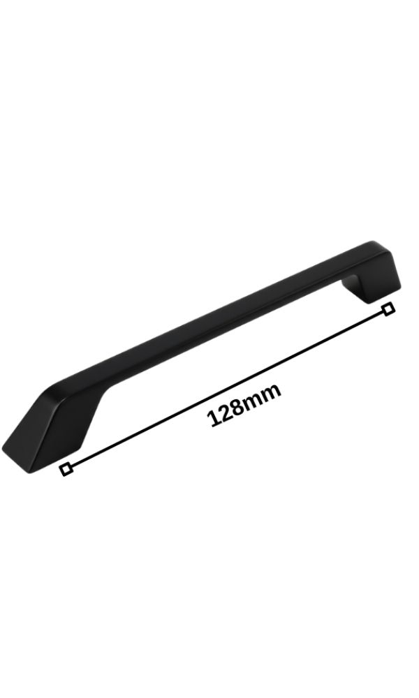 Lort Zamak Dolap Kulpu 128 mm Siyah Çekmece Mutfak Dolap Mobilya Kulpu 5 Adet