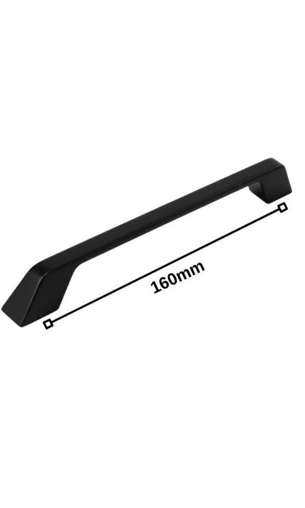 Lort Zamak Dolap Kulpu 160 mm Siyah Çekmece Mutfak Dolap Mobilya Kulpu 5 Adet