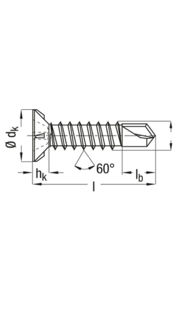 FEX-A Matkap Uçlu Pencere Vidası, 3,9 x 19 mm, 1.000 Adet, Kaba Dişli, Havşa Başlı, Yıldız H2, Matkap Uçlu, Titan Gümüş Kaplama