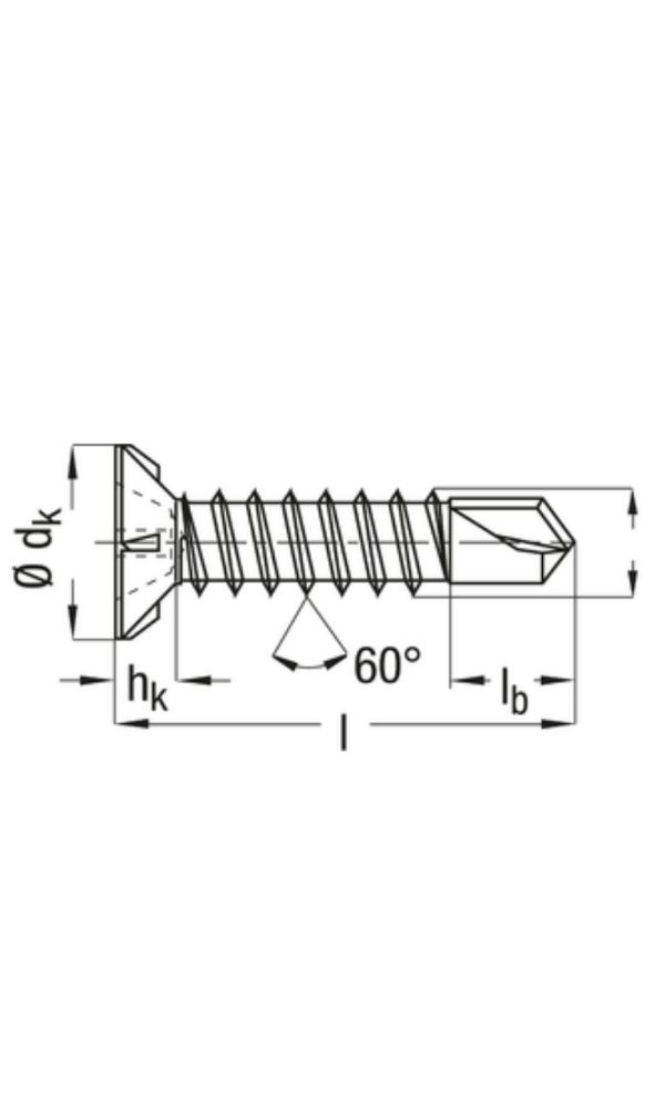 FEX-A Matkap Uçlu Pencere Vidası, 3,9 x 38 mm, 1.000 Adet, Kaba Dişli, Havşa Başlı, Yıldız H2, Matkap Uçlu, Titan Gümüş Kaplama