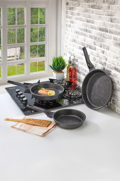 Polochef Kristal Döküm Granit 3lü Tava Seti