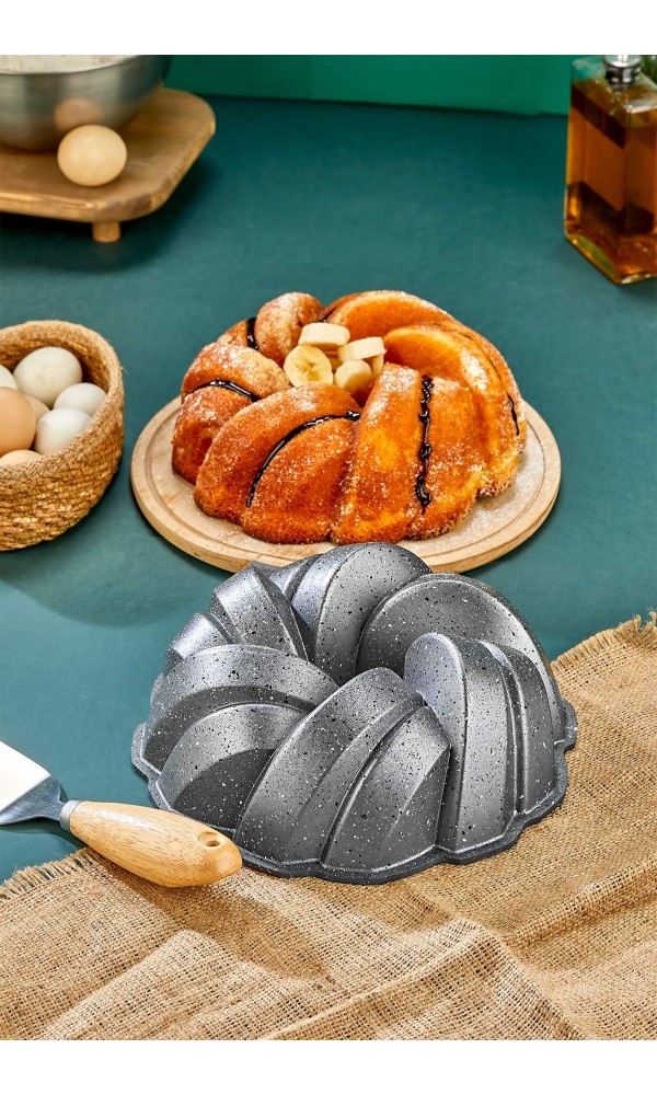 Esra Döküm Granit Kek Kalıbı 26 cm - Gri