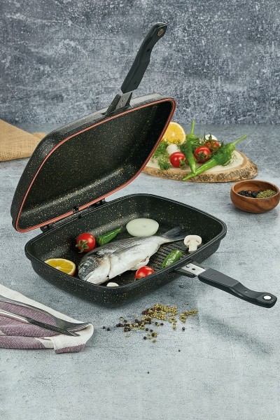 İron Granit Döküm Izgara Tavası 36 cm