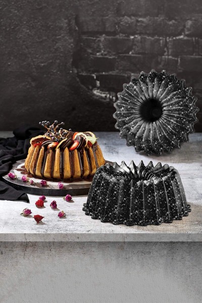 Lindo Döküm Granit Kek Kalıbı 26 cm - Siyah