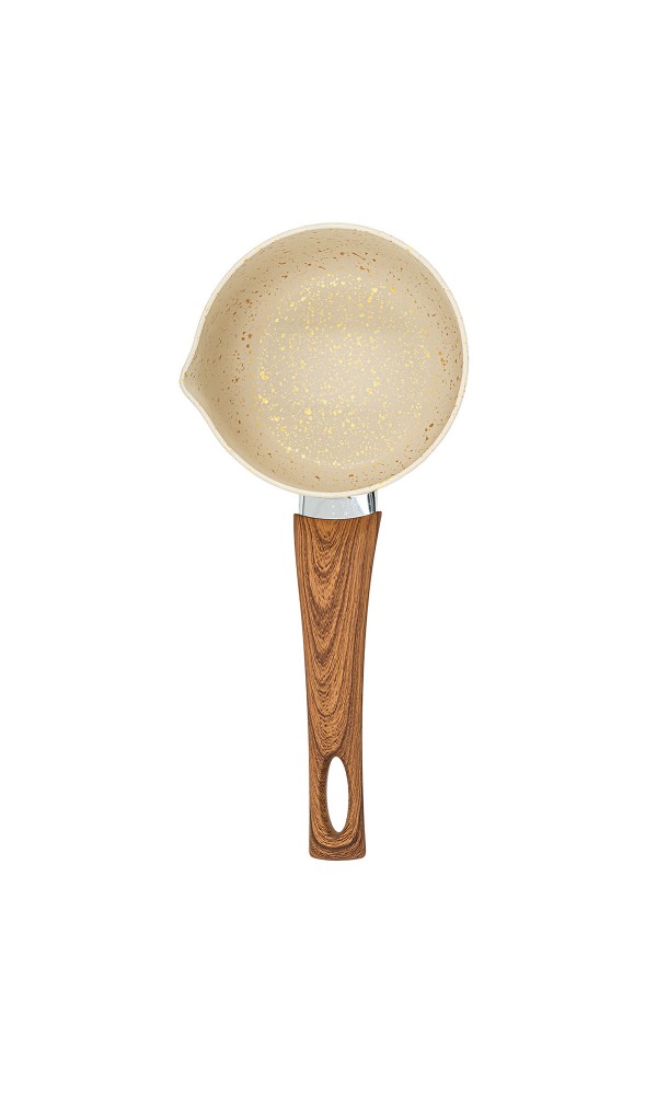 Lufian Granit Lüks Sütlük 12 cm - Ahşap Desenli Sap