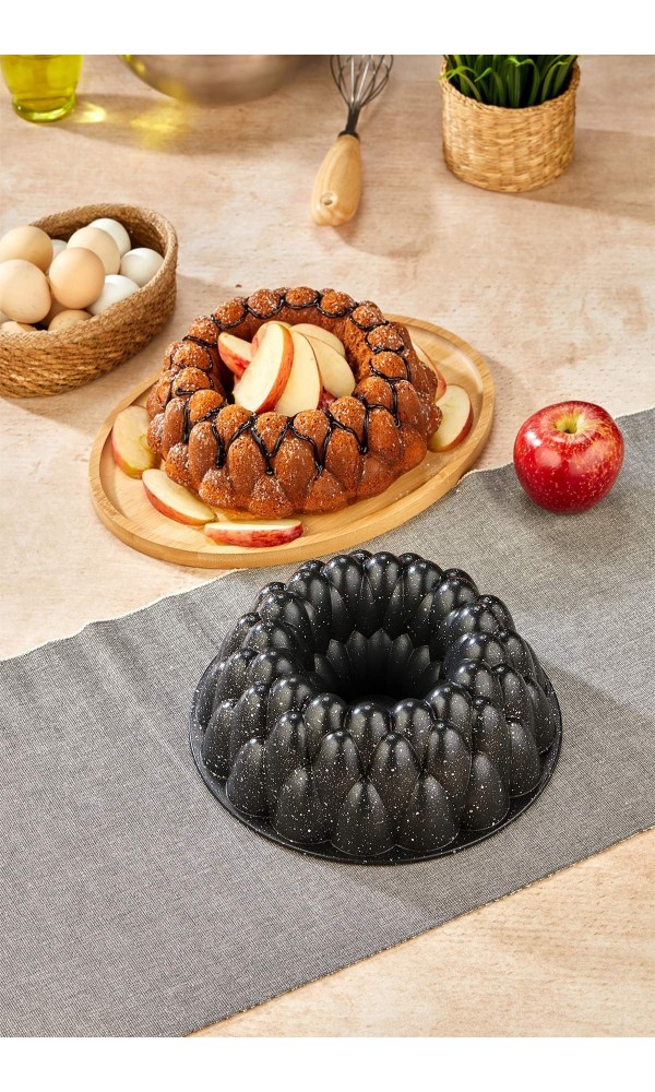 Prizma Döküm Granit Kek Kalıbı 26 cm - Siyah