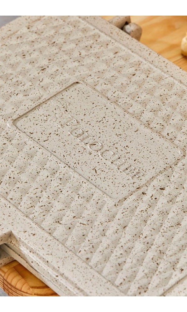 Polochef Granit Waffle ve Tost Tavası Seti - Krem - Ocak Üstü