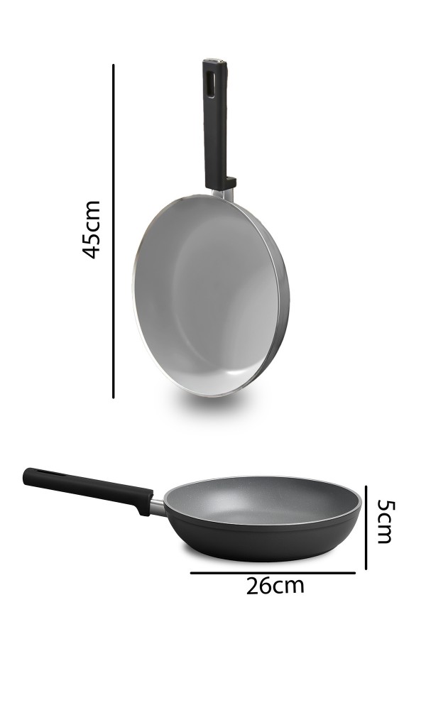Vista Seramik 7 Parça Tencere Seti Gri (20-24-26-26 cm)