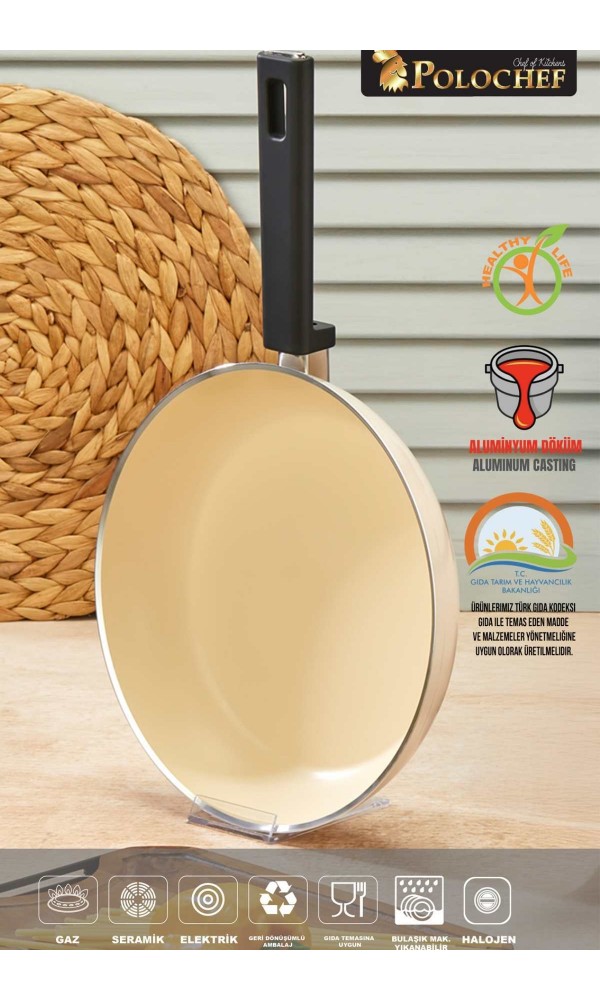 Vista Seramik 7 Parça Tencere Seti Bej (20-24-26-26 cm)