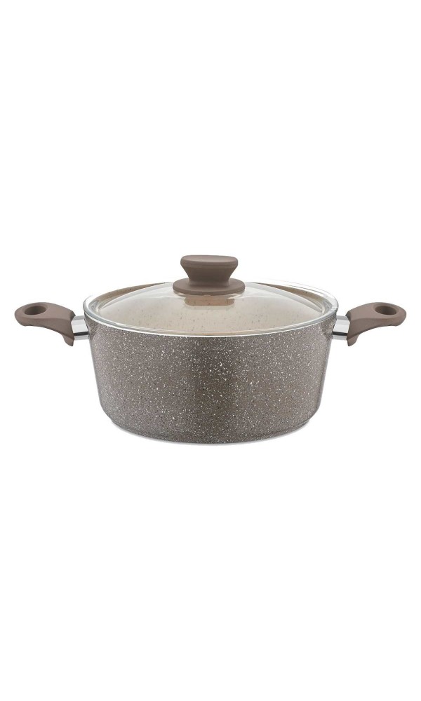 Panamera Granit Derin Tencere 26 cm Kahverengi