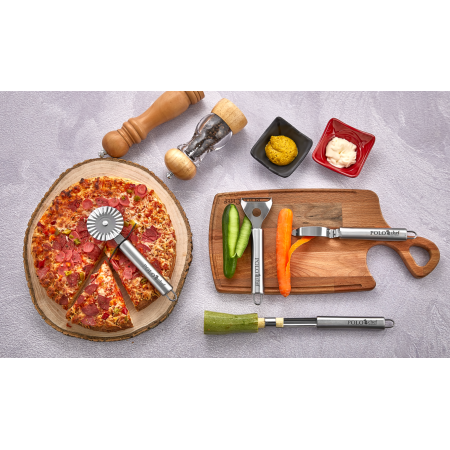 Proline Soyacak Set Meyve Soyacağı Sebze Oyacağı Pizza Kesici Hamur Dilimleyici 4 lu Set 