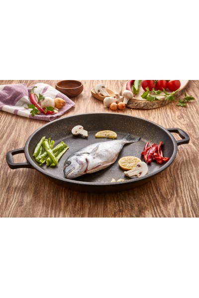 BersaChef Iron Döküm Çift Saplı Tava 36 Cm