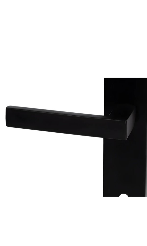 Lama Aynalı Elisa Ayna Oda Kapı Kolu Siyah 1 takım (Montaj vidaları dahildir.)