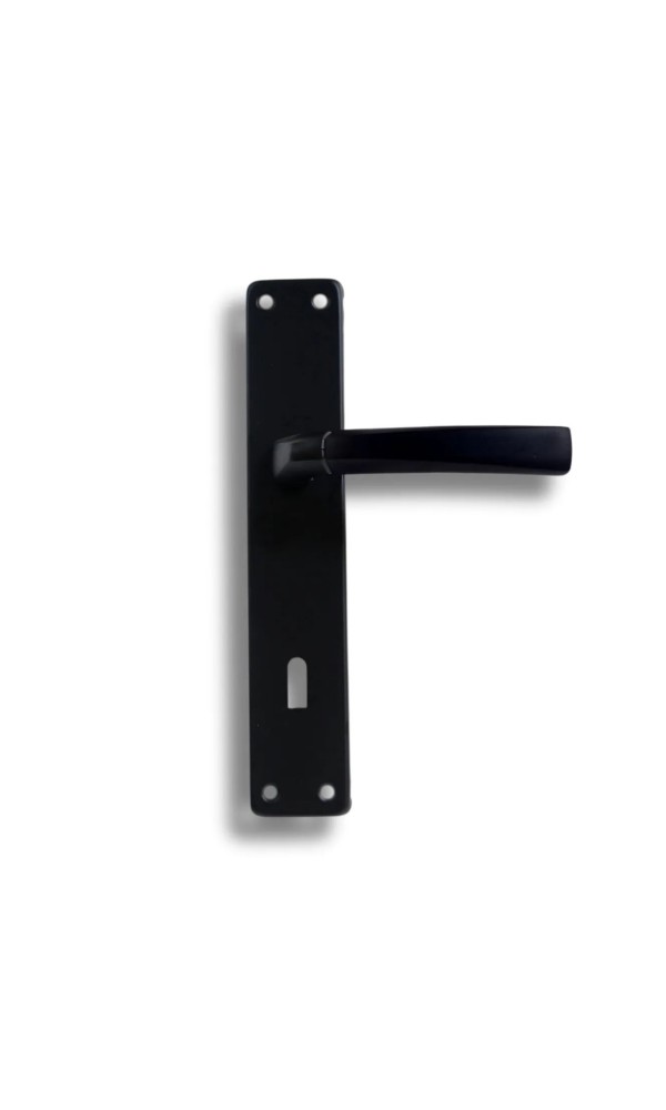 Badem Aynalı Elisa Ayna Oda Kapı Kolu Siyah 1 takım (Montaj vidaları dahildir.)