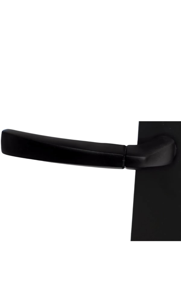 Badem Aynalı Elisa Ayna Oda Kapı Kolu Siyah 1 takım (Montaj vidaları dahildir.)